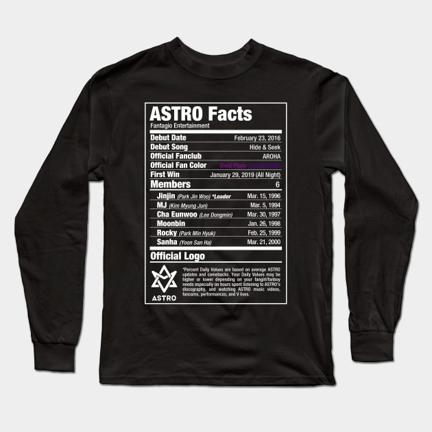 ASTRO Nutritional Facts 2 Long Sleeve T-Shirt by skeletonvenus